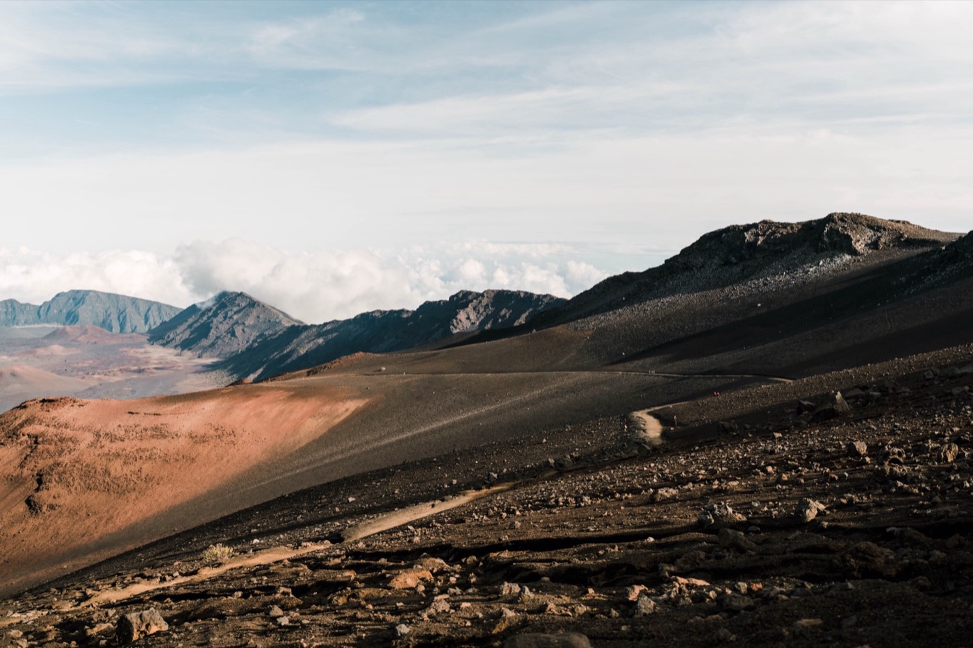 Haleakala Maui volcanic crater landscape metal print