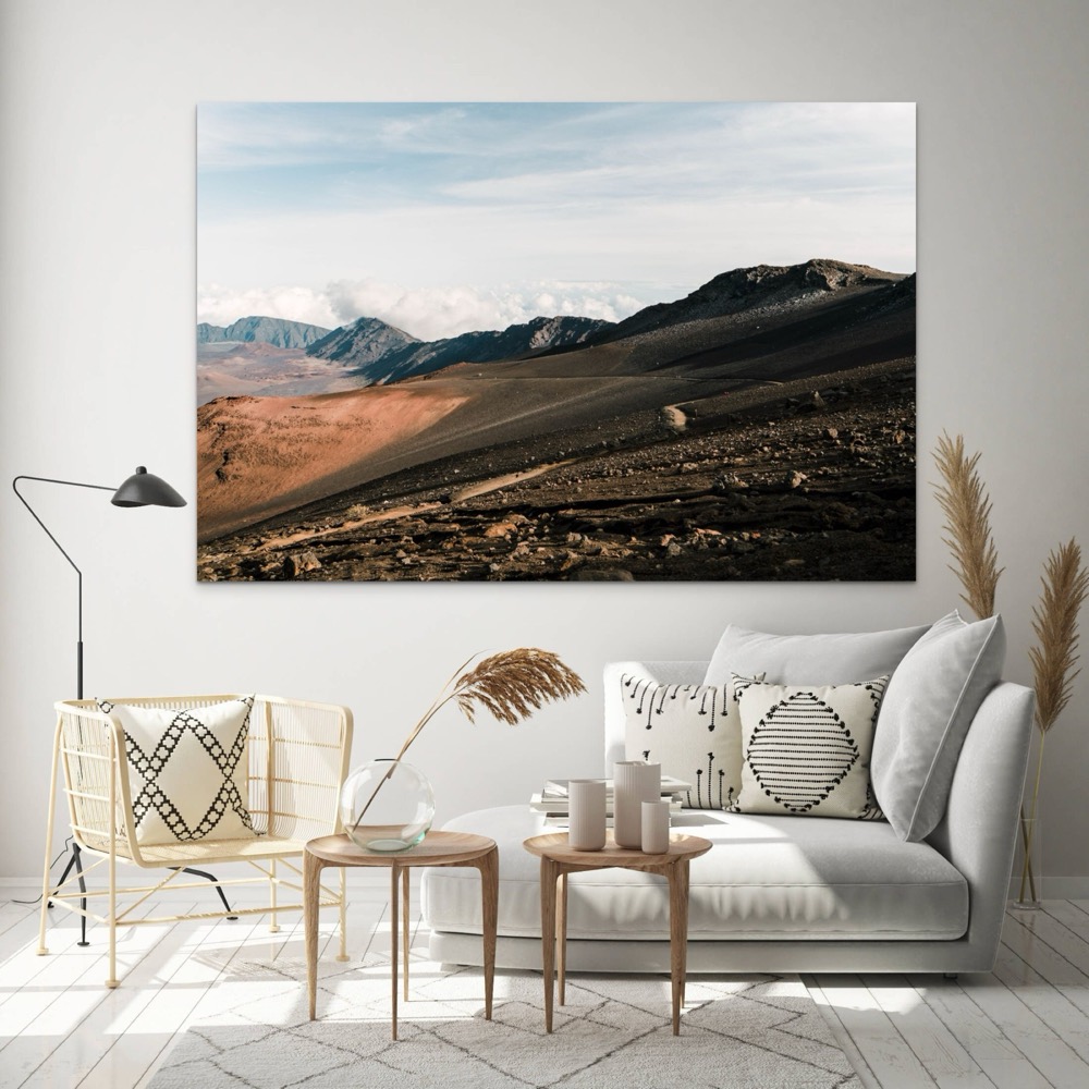 Haleakala Maui volcanic crater landscape metal print